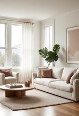 Scandinavian Serenity: Minimalist Living Room Design with Warm Neutrals & Natural Light - Inspiring Interiors for Modern, Cozy Home Decor Enthusiasts