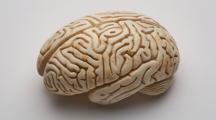 human brain isolated on a white background