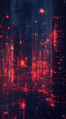 Fototapeta premium Cyberpunk city lights