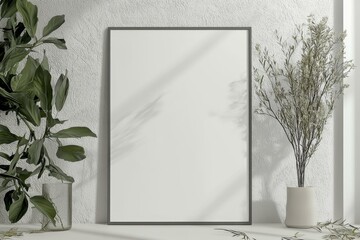 A3 Poster Mockup on White Background created with Generative AI