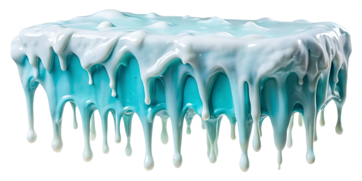 Melting icing texture transparent background