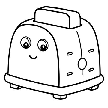 recommend clip art: Happy Toaster: This adorable cartoon toaster with big eyes and a cheerful smile will bring joy to your kitchen.  