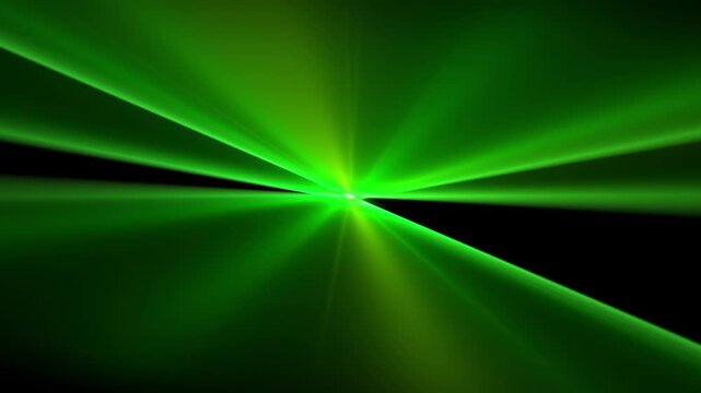 6 Green stage laser lights in seamless loops with a transparent background