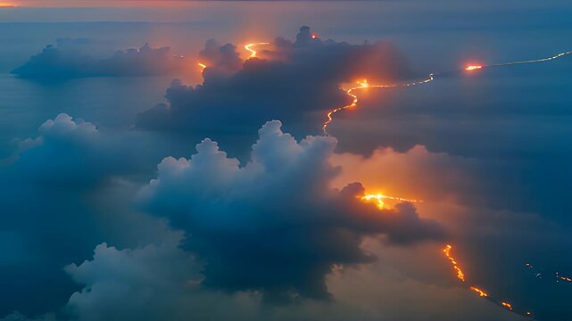 Short Video Top aerial view fluid landscape morning light oran video
