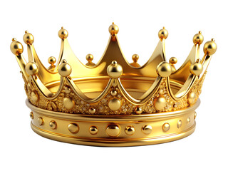 Golden crown isolated on white background