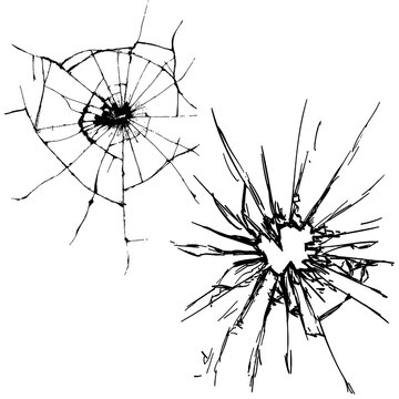 recommend clip art: Black and White Broken Glass Texture Vector Illustration Set. Hand Drawn Pencil Sketch on White Background. Crushed Mirror Outline Damaged Surface Icon Design.