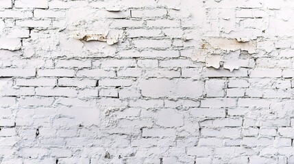 Obraz premium White Brick Wall with Texture and Damage