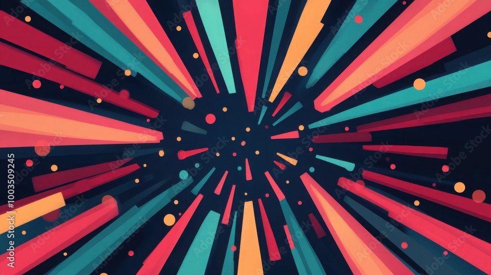 Poster bold and impactful design with dynamic shapes