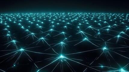 Obraz premium Abstract Digital Network with Glowing Points and Lines
