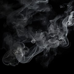 Obraz premium Abstract smoke on black