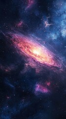 Naklejka premium Spiral galaxy in space