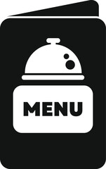 Restaurant cloche menu icon in simple style on a white background