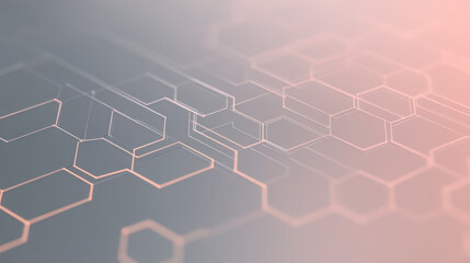 Obraz premium Abstract hexagonal pattern in shades of pink and gray.