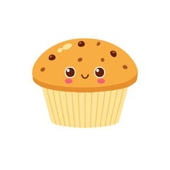 Muffin Food Eat Meal Cuisine Animation Kawaii Character
