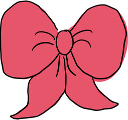 red bow with ribbon