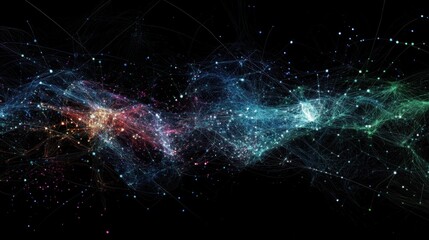 Obraz premium Abstract Nebula of Connected Lines