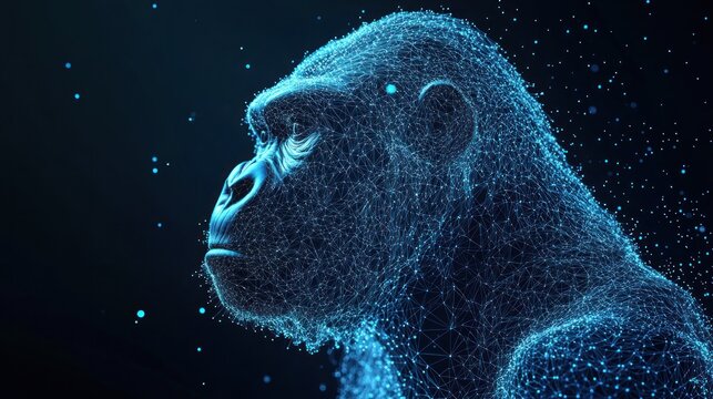Digital Gorilla Portrait
