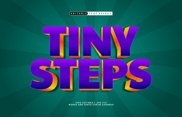 tiny steps editable text effect with a kids and happy text style