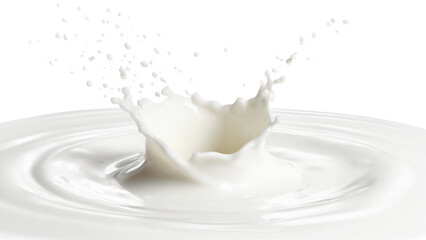 milk splash isolated on transparent background