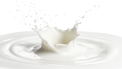 milk splash isolated on transparent background