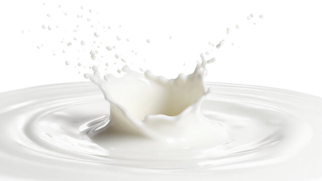 milk splash isolated on transparent background