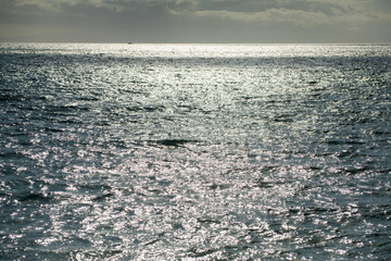Sea water in rippled water detail background. Ocean waves pattern.