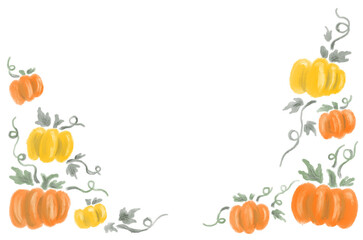 カボチャのイラストのハロウィンイメージ背景素材