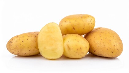 Potato on white background. Potato Isolated.