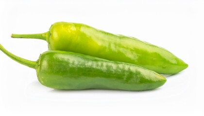 Shishito pepper on white background. Shishito pepper Isolated.