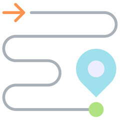 Roadmap Icon Flat Icon