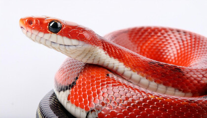 Fototapeta premium Eastern coral snake on white background