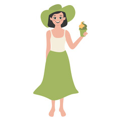 Illustration of Fun Human Activities on the Beach. Flat Vector Character Design