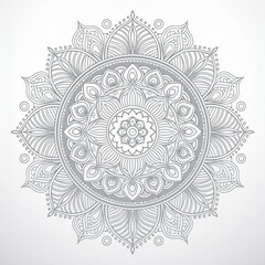 Mandala art design also called rangoli, decorative elements on white background