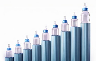 Baby Bottles Charting Birth Rate Decline