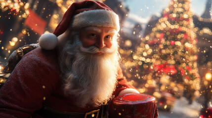 santa claus in the city