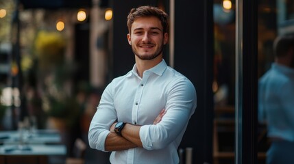 Fototapeta premium An entrepreneur building a portfolio that blends personal branding with professional
