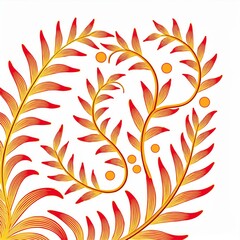 Fototapeta premium Mandala art design also called rangoli, decorative elements on white background