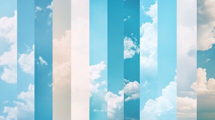 Abstract Blue Sky and Cloud Layers Background