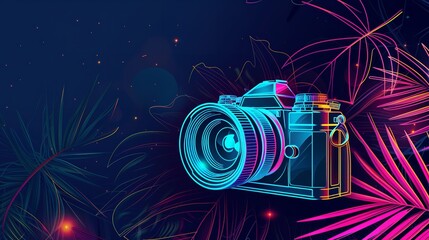 World Photography Day vector banner and logo