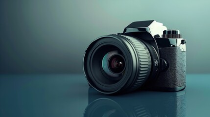 World Photography Day with a sleek modern camera 