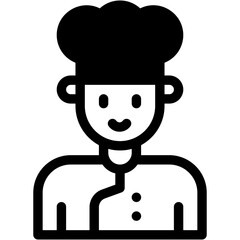 Vector Icon Cook, Caucasian, Professions And Jobs, Blonde, User