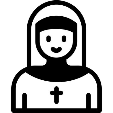 recommend clip art: Vector Icon Nun, Caucasian, Professions And Jobs, Catholic, Nun