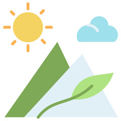 Fototapeta premium Nature Icon Flat Icon