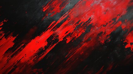 Abstract Red and Black Brush Strokes Background