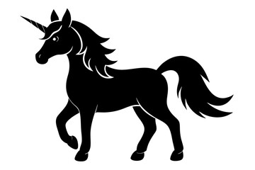  unicorn silhouette icon with Transparent Background - Versatile Clipart