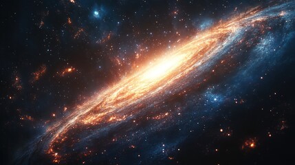 Spiral Galaxy in the Vastness of Space