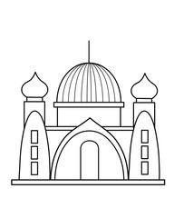 Aesthetic mosque illustration