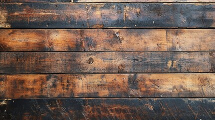 Rustic Dark Wooden Planks with Texture and Grain