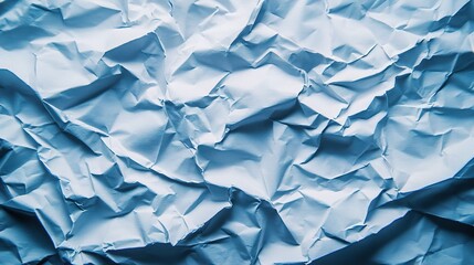 Fototapeta premium Crumpled Blue Paper Texture Background