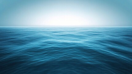 Fototapeta premium Calm Ocean Waters Under Soft Blue Light